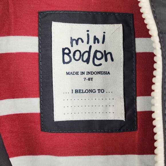 Mini Boden boy 7-8 zip up hooded rain jacket New - Picture 5 of 12